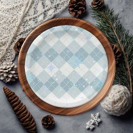 Prato De Papel Chá de fraldas de flocos de neve de inverno de cac