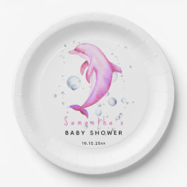 Prato De Papel Chá de fraldas de golfinhos do oceano aquoso