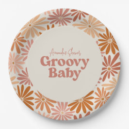 Prato De Papel Chá de fraldas de Grãos Florais Cor-de-laranja e R