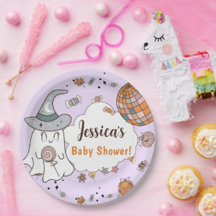 Prato De Papel Chá de fraldas de Halloween Pequenas Placas de Pap