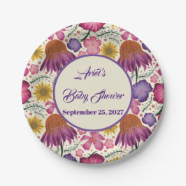 Prato De Papel Chá de fraldas de Jardim Personalizado de Flores S