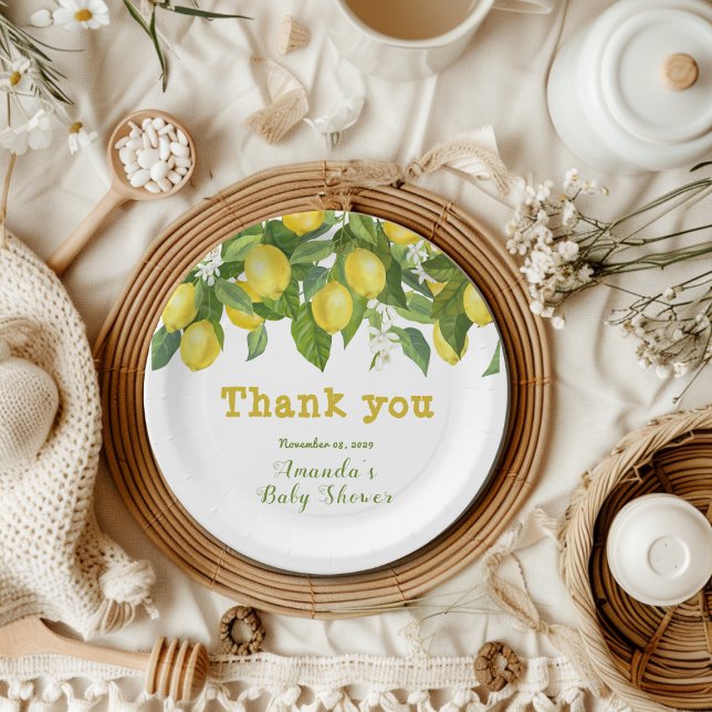 Prato De Papel Chá de fraldas de limão com Fruta de Citros Princi (Criador carregado)