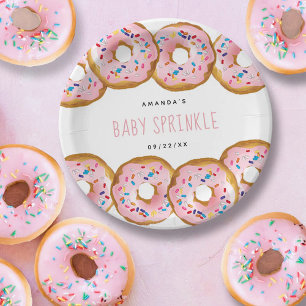 Prato De Papel Chá de fraldas de meninas Rosquinhas modernas
