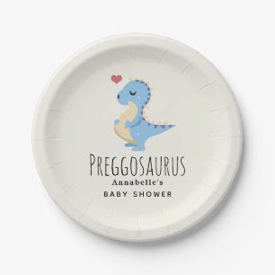 Prato De Papel Chá de fraldas de Menino de Dinossauro Cute Preggo