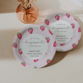 Prato De Papel Chá de fraldas de morango Berry Sweet