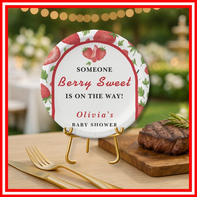 Prato De Papel Chá de fraldas de morango Berry Sweet (Criador carregado)