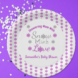 Prato De Papel Chá de fraldas de Muita Neve