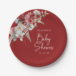 Prato De Papel Chá de fraldas de Natal