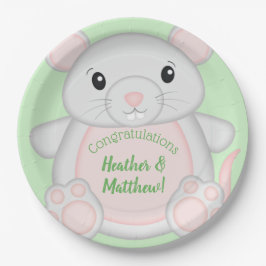 Prato De Papel Chá de fraldas de Ratos Verde