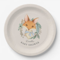 Chá de fraldas de retrato da Woodland Fox para Boy