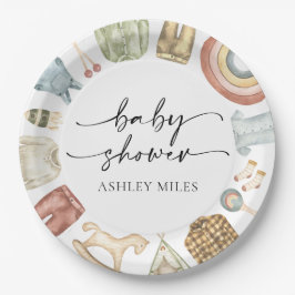 Prato De Papel Chá de fraldas de Roupas