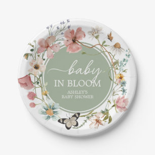 Prato De Papel Chá de fraldas de Sage Green Baby Bloom