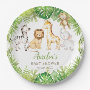 Prato De Papel Chá de fraldas de Selgle Animal da Floresta Safar