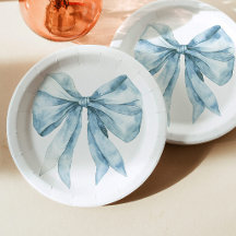 Chá de fraldas de Toile minimalista de arco azul-a