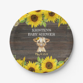 Prato De Papel Chá de fraldas de Vaca Russo de Girassol