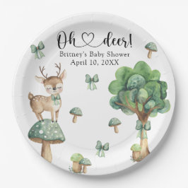 Prato De Papel Chá de fraldas de veados de madeira