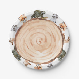 Prato De Papel Chá de fraldas de Woodland É um Rapaz! Wild One Bi