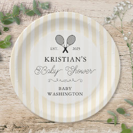 Prato De Papel Chá de fraldas do Clube de Tênis Amarelo de pré-di