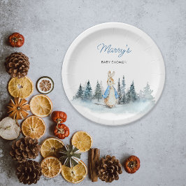 Prato De Papel Chá de fraldas do Coelho Inverno