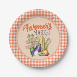 Prato De Papel Chá de fraldas do mercado de agricultores