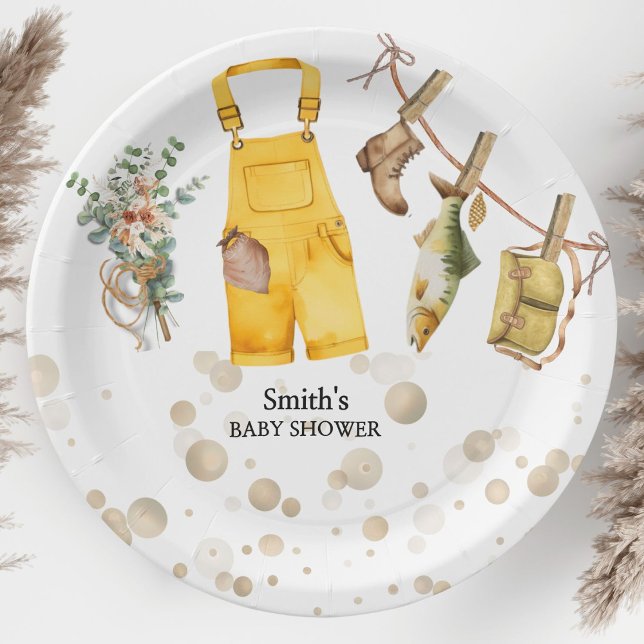 Prato De Papel Chá de fraldas do Pequeno Pescador (Criador carregado)