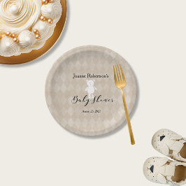 Prato De Papel Chá de fraldas do Urso Branco | Tan Argyle