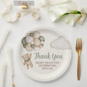 Prato De Papel Chá de fraldas do Urso de Teddy