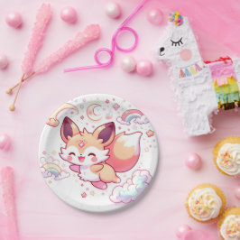 Prato De Papel Chá de fraldas Elegante Forest Fox