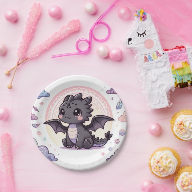 Prato De Papel Chá de fraldas Elegante Whimsical (Festa)