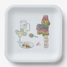 Prato De Papel Chá de fraldas Fiesta