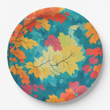 Chá de fraldas floral de outono de aquarela