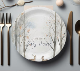 Prato De Papel Chá de fraldas florestal