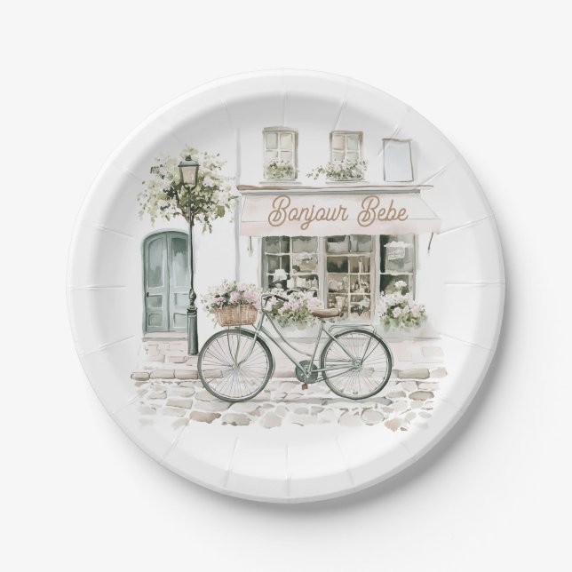 Prato De Papel Chá de fraldas Francês Bonjour Bebe (Frente)