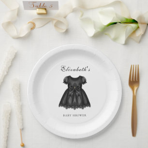 Prato De Papel Chá de fraldas Gótico Elegante