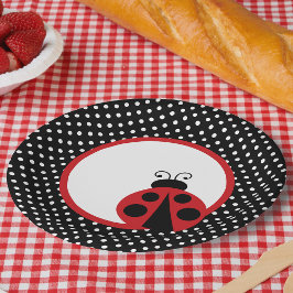 Prato De Papel Chá de fraldas Ladybug ou Festa de aniversário