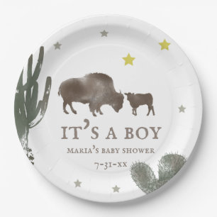 Prato De Papel Chá de fraldas Mama Baby Buffalo Cactus Boy