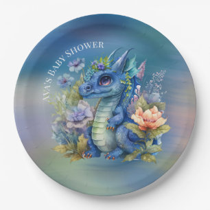Prato De Papel Chá de fraldas marinho Blue Dragon Boy