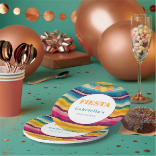 Prato De Papel Chá de fraldas mexicano Fiesta Papel Picado