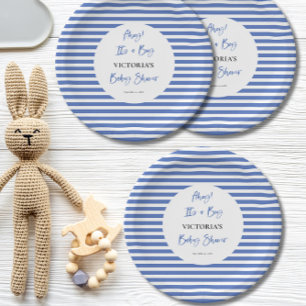 Prato De Papel Chá de fraldas Náutico Blue Stripe Boy