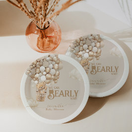 Prato De Papel Chá de fraldas neutro de Espera do Balão do Urso d