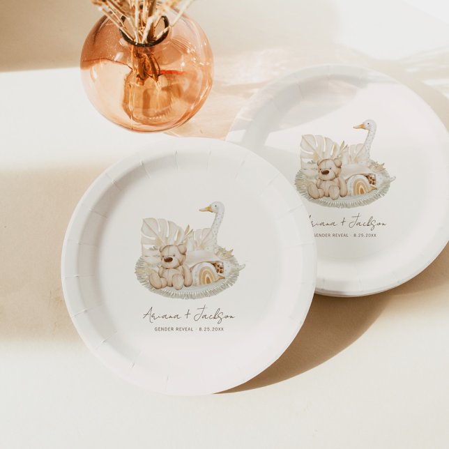 Prato De Papel Chá de fraldas Nursery Neutral Boho (Criador carregado)