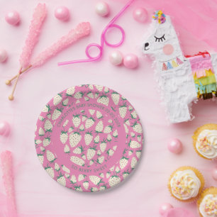 Prato De Papel Chá de fraldas PERSONALIZADO de Amorango Branco