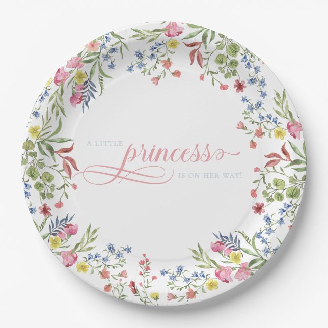Prato De Papel Chá de fraldas Real da Princesa Magna Elegante (Frente)