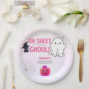 Prato De Papel Chá de fraldas Rosa Ghoueen Halloween