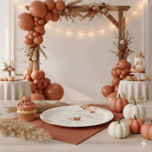 Prato De Papel Chá de fraldas Russo Terracotta de Abóbora