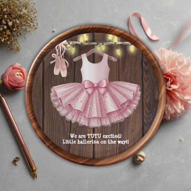 Prato De Papel Chá de fraldas Rustic Little Ballerina Tutu Glitte (Criador carregado)