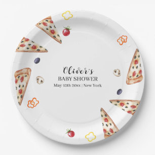 Prato De Papel Chá de fraldas Rustic Modern Italiana Slice Pizza
