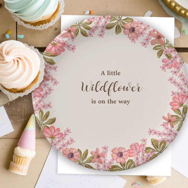 Prato De Papel Chá de fraldas Selvagens Flores Rosa-Primavera-Bon (Criador carregado)