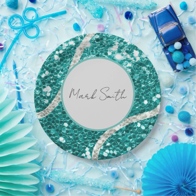 Prato De Papel Chá de fraldas Sequência de tênis (Festa)