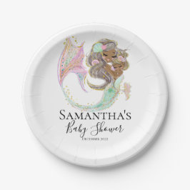 Prato De Papel Chá de fraldas Sereia náutico